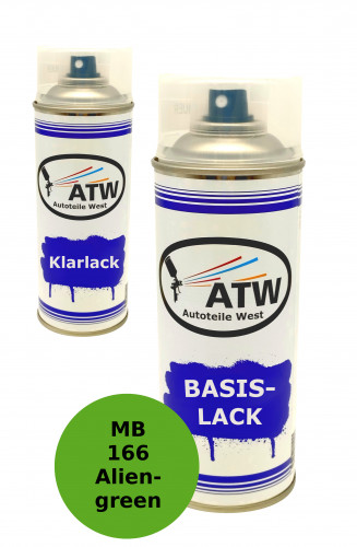 Autolack für Mercedes Benz 166 Aliengreen+400ml Klarlack Set